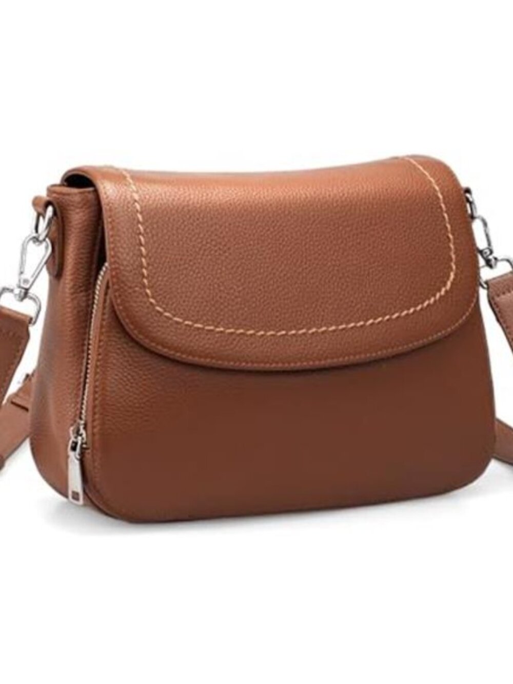 Genuine Leather Crossbody Bag RFID Wallet Purse Saddle Bag Shoulder Travel Bag